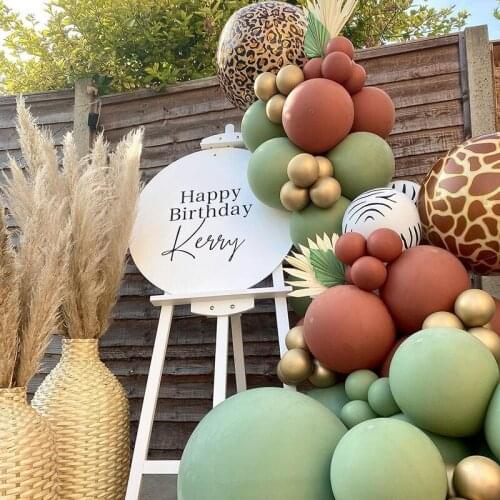 72pcs Avocado Green Balloons Arch Garland Kit Chrome Gold Metal Balloons For Wedding Birthday Party Decor Baby Shower Globos