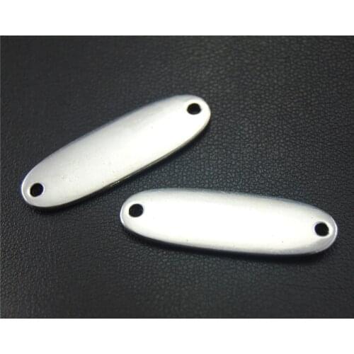 8pcs Silver Color Blank Oval Connector Accessories For Jewelry Making 9x32mm A1727