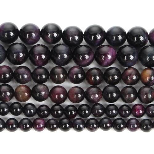 Space Tiger Eye Natural Stone Beads Round Loose Beads For Jewelry Making DIY Bracelets Necklace Accessories Beads 6/8/10MM