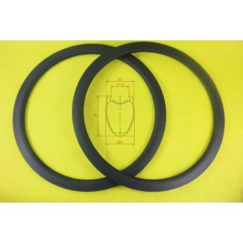 SPEEDSAFE 700C 470g 47mm Clincher Tubeless 27mm Wide Road Bicycle Carbon Rims Disc Brake UD 3K 12K Matte Glossy 24H 28H 32H