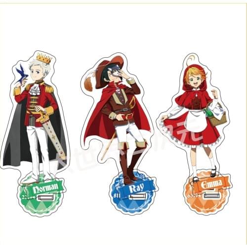 Anime The Promised Neverland Emma Norman Ray Don Acrylic Stand Figure Model Plate Display Tabletop Decor Cartoon Cosplay Toys