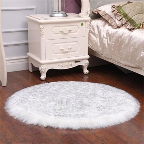 Round Fluffy Rug Non Slip Shower Bedroom Carpet Mat for Adults and Children Home Supplies Fluffy Carpet Floor Mat