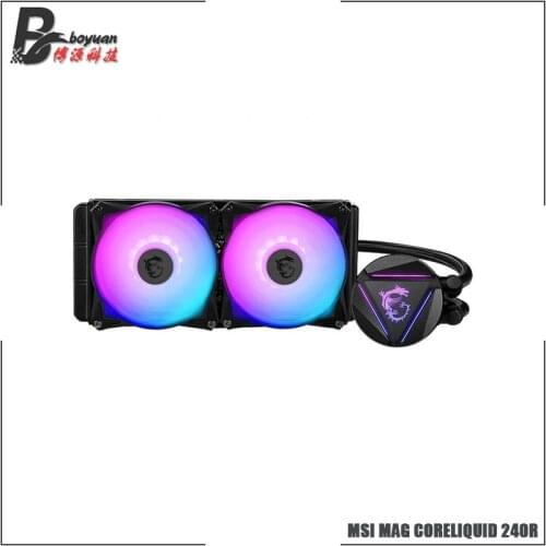 Water cooling MSI MAG CORELIQUID 240R 360R RGB Cooler Fan Support AMD Intel CPU Motherboard New