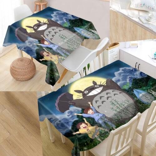Best Totoro Custom Table Cloth Rectangular Oxford Print Waterproof Oilproof Square Table Cover Wedding Tablecloth P