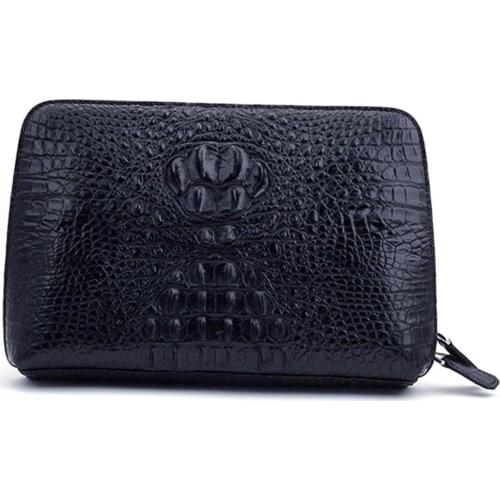 Ourui true crocodile male Hand caught Wine red handbags new men clutch bag crocodile leather bag