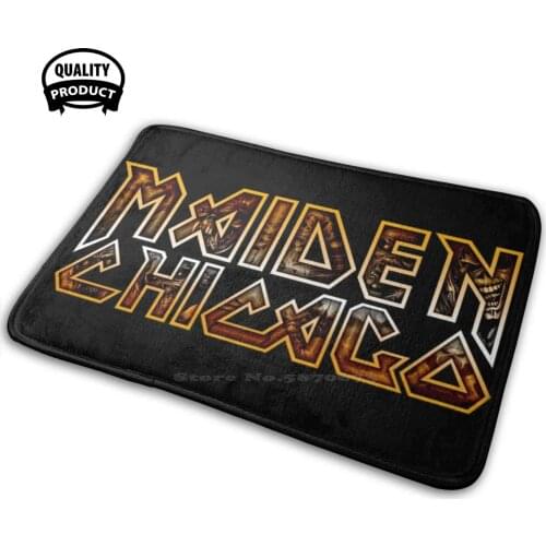 Chicago 3D Soft Non-Slip Mat Rug Carpet Cushion Music Metal Heavy Metal Guitar Judas Priest Ac Bass Drums Black S Th Heavy Iron