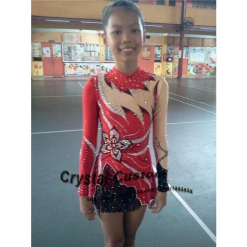 Ice Figure Skating Dress For Kids Fashion New Brand Competition Figure Skating Dresses Crystal Custom DR3615