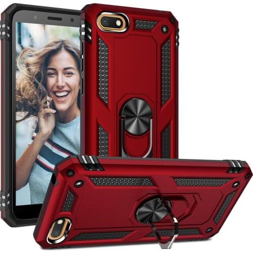 2021 Shockproof Case for Huawei y5 Lite Case Bumper on Huawei y5 Lite 2018 DRA-LX5 Military Armor Magnetic Car Holder Phone Cove