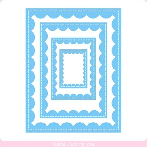 Rectangle scallop frame Metal Cutting Dies for DIY Scrapbooking Photo Album Decorative Embossing Paper Card Crafts Die Cut 2019