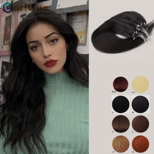 Straight Loop Micro Ring Hair 100% Human Micro Bead Links Machine Made Remy Hair Extension 16" 20" 26" 0.5g/s 50g 28 Colors