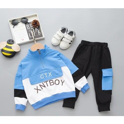 2020 New Spring Autumn Kid Fashion Clothes Baby Boys Striped Lapel Shirt Jeans Pants 2pcs/sets Children Infant Casual suit wear