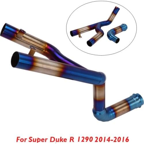 Motorcycle Exhaust Pipe System Connection Link Tube Pipe Stainless Steel Pipe for KTM 1290 Super Duke R 2014 2015 2016