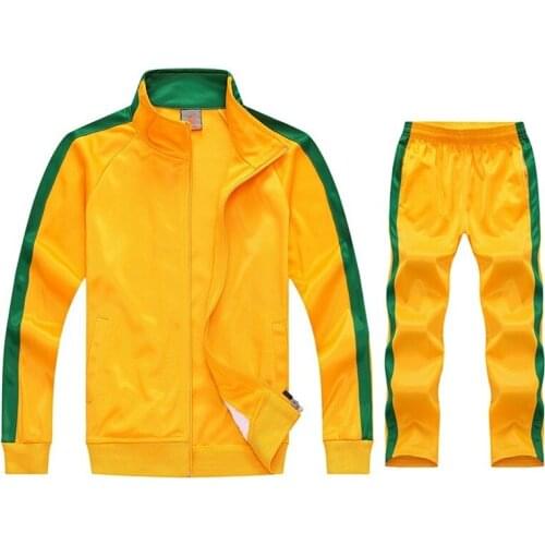 Adult Child Women Mens Sets Autumn Spring 2 Piece Set Man Tracksuit Sports Suit Clinquant Velvet Jacket Training Suit Top+Pant