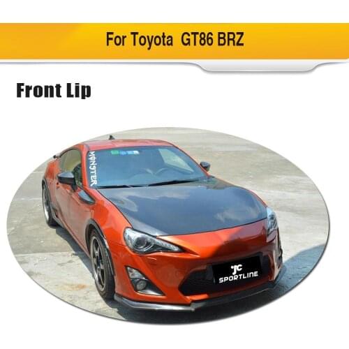 Car Front Bumper Lip Spoiler Splitters For Toyota 86 2014 - 2016 Front Lip Spoiler Splitters Carbon Fiber