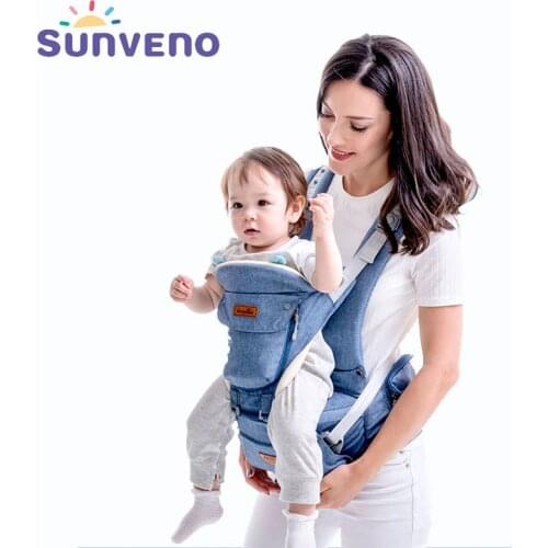 Sunveno Original New Ergonomic Baby Carrier Breathable Infant Backpack Stool Sling Hipseat Newborn Heaps Baby Kangaroo 20kg Wrap