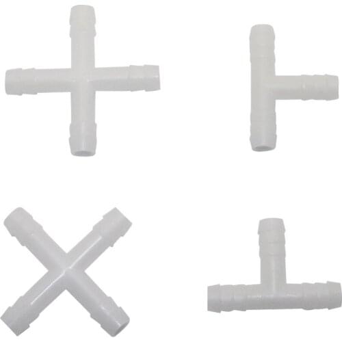 Drip irrigation 10 mm Hose Splitters Tee, Cross Pipe Adapter with Barb Garden Irrigation Water Quick Connectors 100 Pcs