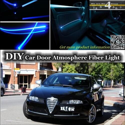 Interior Ambient Light Tuning Atmosphere Fiber Optic Band Lights For Alfa Romeo GT AR Inside Door Panel illumination For Tuning
