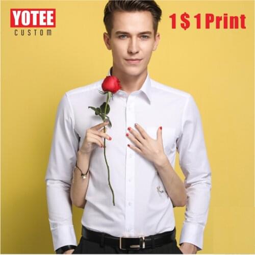 YOTEE2020 New Long Sleeve Shirt Custom Slim Cotton Thickening Group Company Custom Embroidery Long Sleeve Shirt XS-5XL