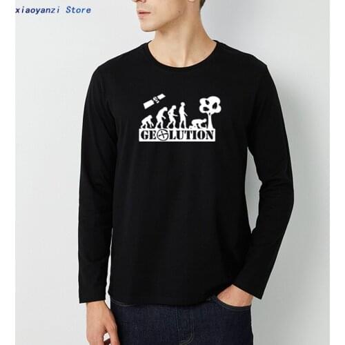 My Live Geocaching Evolution Design Funny T Shirt for Men and Women,Unisex Breathable Graphic long sleeve T-Shirt Men Streewear