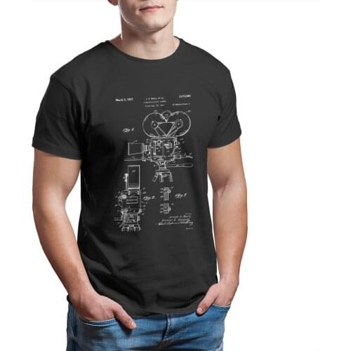 Film Camera Patent T-Shirt Custom Black Cute Oversized 4XL 5XL 6XL T-shirt 13157