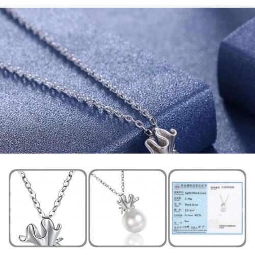 Temperament Cubic Zirconia Flower Women Necklace Neck Decoration Pendant Chain Glossy Appearance for Party