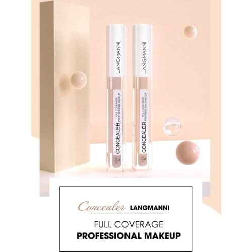 Langmanni Liquid Concealer Long Lasting Full Cover Face Concealer Spots Acne Mark Invisible Pores Dark Circles Makeup Base TSLM2