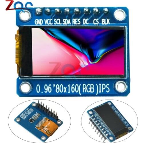 0.96 inch 80X160HD 65K Full Color Display LCD Module ST7735 Drive IC 80*160 3.3V IPS SPI Interface for Arduino