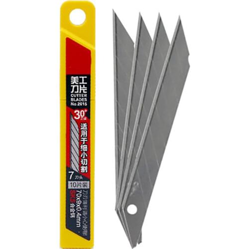 10PCS/Set Sharp Box Paper Cutter Utility Knife Replacement Blades 30 Degree Angle SK5 Blade for Retractable Utility Knives