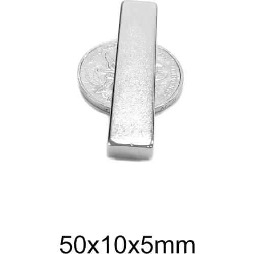2/5/10/15/20PCS 50x10x5 Strong Sheet Rare Earth Magnet N35 Rectangular Neodymium Magnets 50x10x5mm Block Magnet Strong 50*10*5