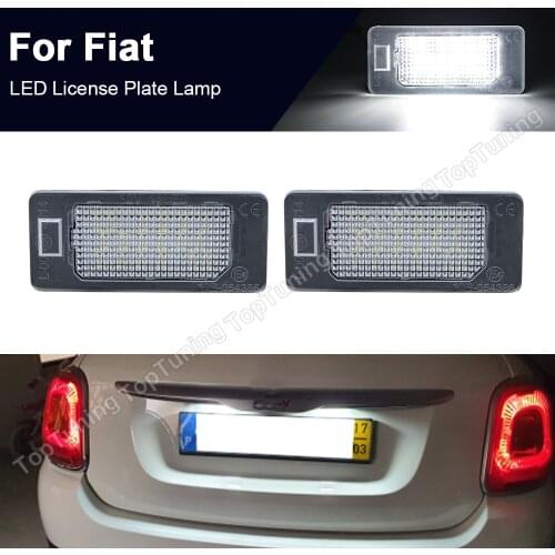 2X Fits For Fiat 500X 2014 2015 2016 2017 2018 2019 White SMD Canbus Rear LED Number License Plate Lights auto parts Lamp