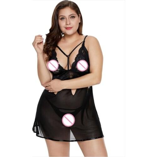 2019 Women Sexy Lingerie Hot Erotica Corset With G-string 2 Piece Set Dress Underwear Sleepwear Plus Size