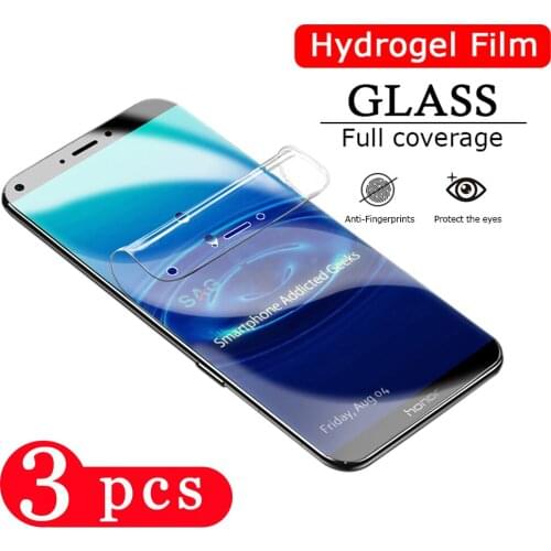 3Pcs soft full cover film for huawei honor 7X 7S 7C 7A pro hydrogel film Not Glass protective phone screen protector smartphone
