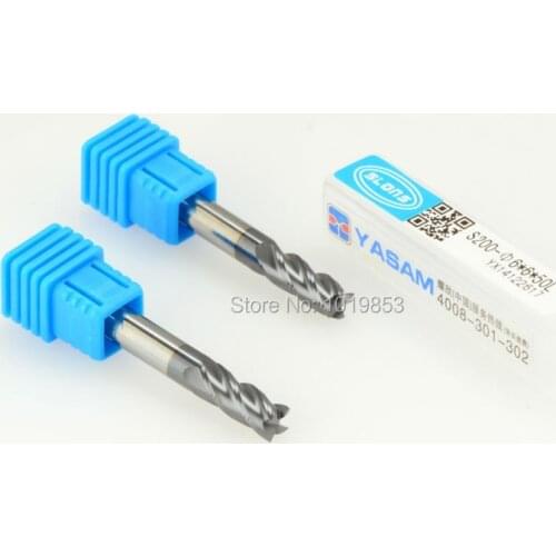 5pcs SLONS S200-6x6x50L HRC50 6mm shank diameter Solid carbide end mills milling cutter for steel or cast iron