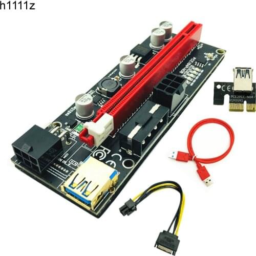 6PCS PCIE Riser 009S Plus Video Card Extension Cable Adapter PCI Express Riser VER009S PCI-E X16 Riser Card for BTC Miner Mining