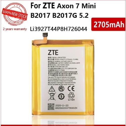 100% Original Battery Li3927T44P8h726044 Battery For ZTE Axon 7 Mini B2017 B2017G 5.2inch 2705mAh Phone High Quality Batteries