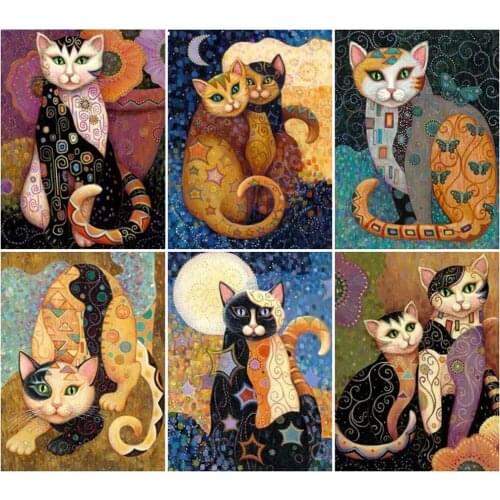 AMY-Diamond Painting, Cat Theme, Square Drill, Cartoon, Animal Embroidery, Cross Stitch, Mosaic Set, Sewing