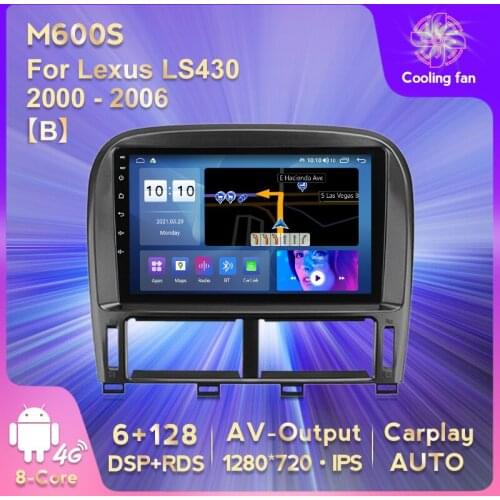 6G+128G Android 11 RDS IPS DSP 9" Car Radio GPS Multimedia Player For Lexus LS430 2000-2006 Video BT Navigation GPS No 2 din DVD
