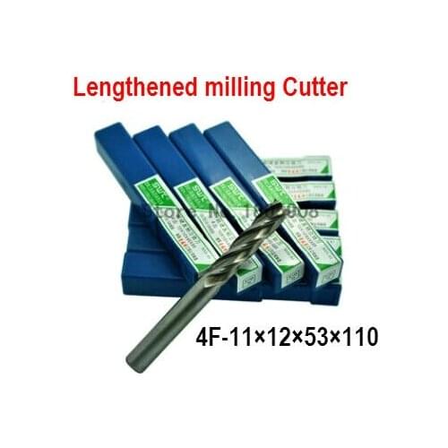 Free delivery 4 slot 2PCS M11.0 high speed steel straight shank vertical milling cutter milling cutter of end milling cutter