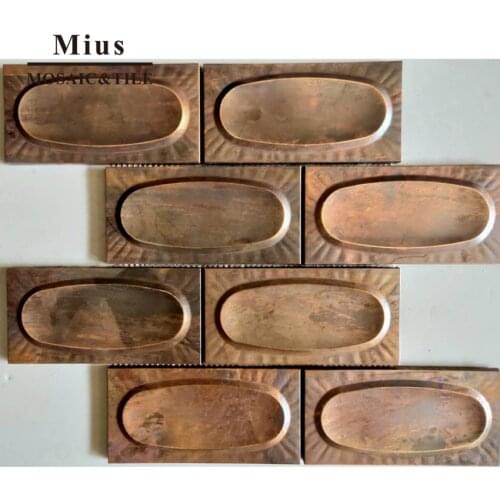Factory price latest design bronze metal mosaic tile for kitchen backsplash decoration