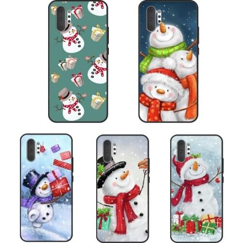 Merry Christmas Snowman For Samsung Galaxy S20 FE S8 S9 S10 Plus S10e Note 10 Plus Note 20 S21 Ultra Phone Case