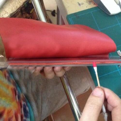 Designer leather craft easy handling edge treatment acylic clip board hand tool set