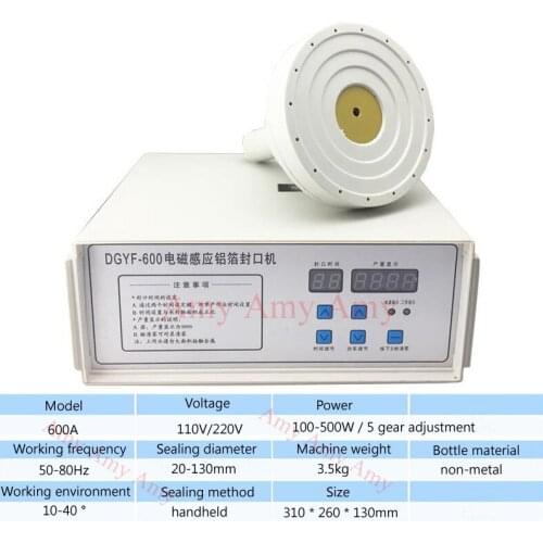 Induction Aluminum Foil Sealing Equipment Handheld Sealing Machine Glass Plastic Bottle Sealer Machine 20-80mm