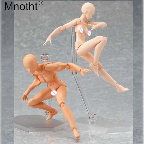 Mnotht 1/6 Doll nude action figure moveable body female/male parts Model skin coloer Toy For 12'' soldier collection ma