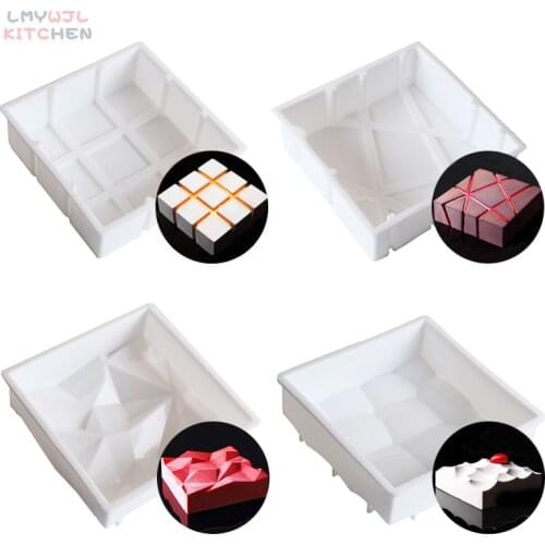 Square Cake Silicone Mold DIY Chiffon Mousse Chocolate Dessert Mold Silicone Bakeware Baking Accessories Cake Decoration Tools