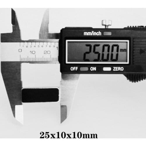 2/5/10/20/25pcs 25x10x10 Rare Earth Magnets 25mmX10mm Block Rectangular Magnetsic 25x10x10mm Permanent Neodymium Magnet 25*10*10