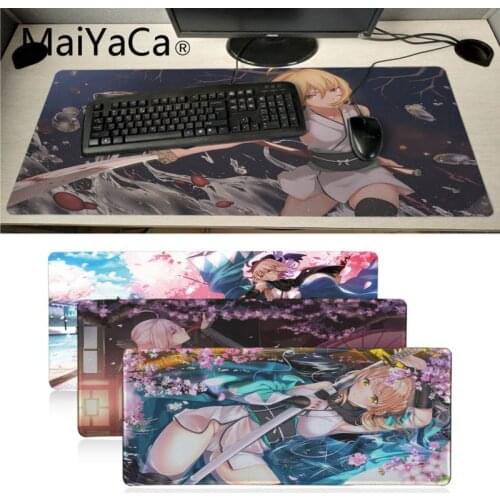 Maiyaca KOHA-ACE EX Okita Souji Anime Girls Mouse Durable Desktop Mousepad Good quality Locking Edge large Gaming Mouse Pad