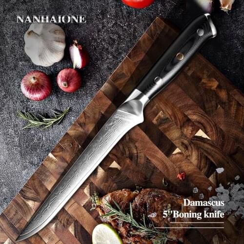 NANHAIONE 6inch Stainless Steel Damascus Boning Knife Sharp Japanese Chef Knife Cutting Meat Slice Blade Cooking Tool CL088