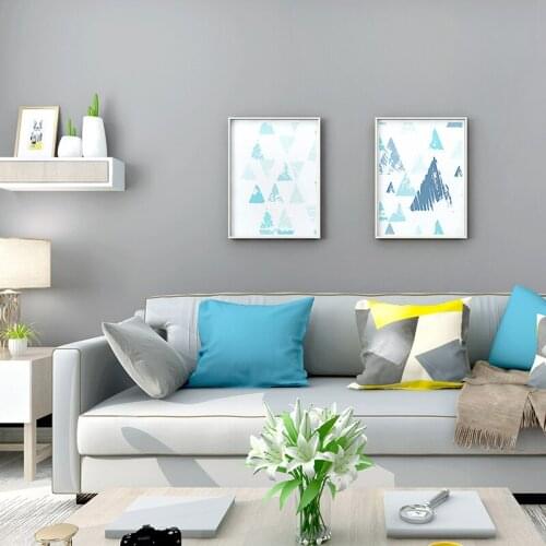 Nordic style wallpaper bedroom living room plain pale gray solid color household non-woven wallpape