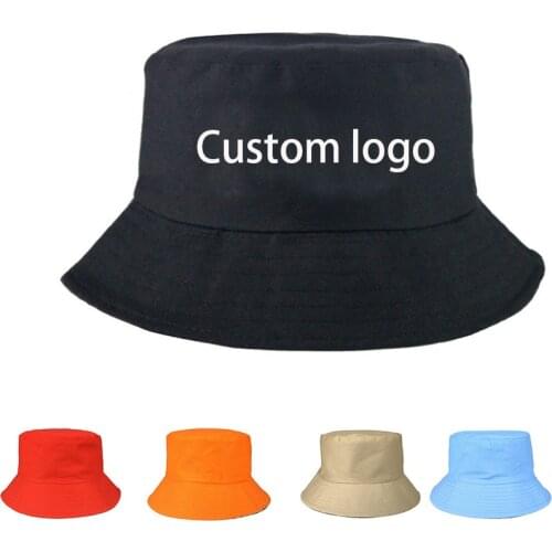 Custom Bucket Hat Logo Summer Womens Outdoor Sun protection Fisherman Hat Double Side Panama Climbing Beach Sun Visser Cap