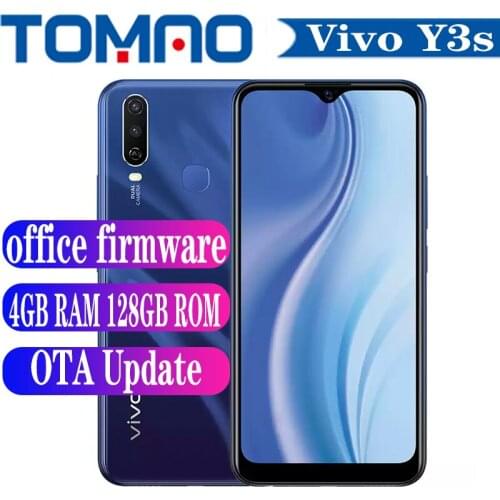 2020 New Vivo Y3s Smartphone 4GB RAM 128GB ROM Octa Core MT6765 5000mAh Big Battery 6.53 inch 13.0MP Rear two camera Google Play